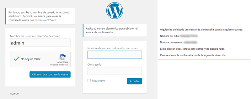 Solución: no aparece enlace (link) en correo para resetear/cambiar la clave en wordpress